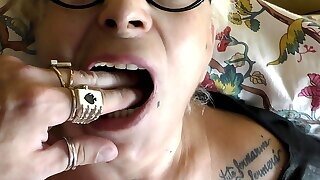 Tattoo Granny And Her Second Chance With Oral Casting