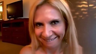 Blonde Busty MILF Housewife Cock Drools