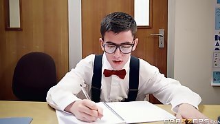 Rhiannon Ryder Is Hiding Under The Desk And Sucking Dick