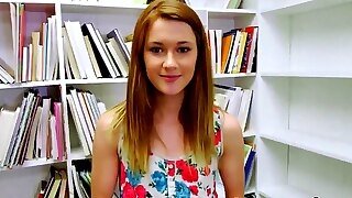 Redhead Honey POV Torn Up In The Library