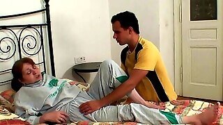 Old Mature Spreads Legs For Young Stranger