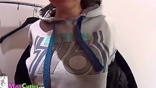 Babe Sucks Cock In The Locker