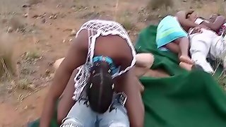 Wild Outdoor African Fuck Party
