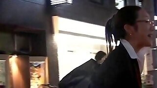 Asian Businesswoman Fucks In The Lift After Workshop