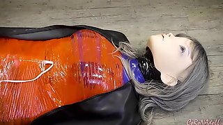 Layers 2 Mummy Gag Latex Hood Kigurumi