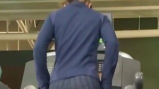 Juicy Ass In Striped Leggings Pawg Slut