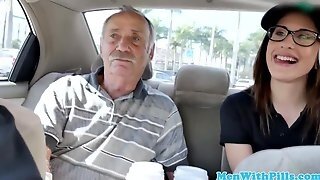 Spex Teen Pussyfucked After Sucking Grandpa
