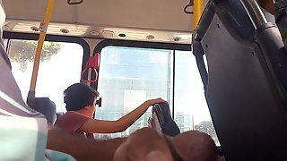 Flashing Dick In Bus Top