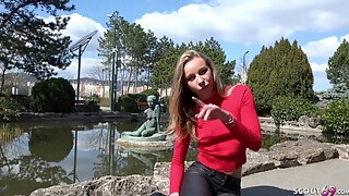 German Scout - Skinny College Teen Emily Talk To Fuck At Street Casting - Angel Emily