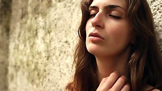 Slender Chick In Red Masturbates Her Wet Pussy Outdoors