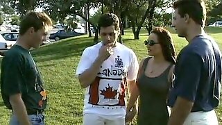 Taking Wife To The Forest With 2 Friends